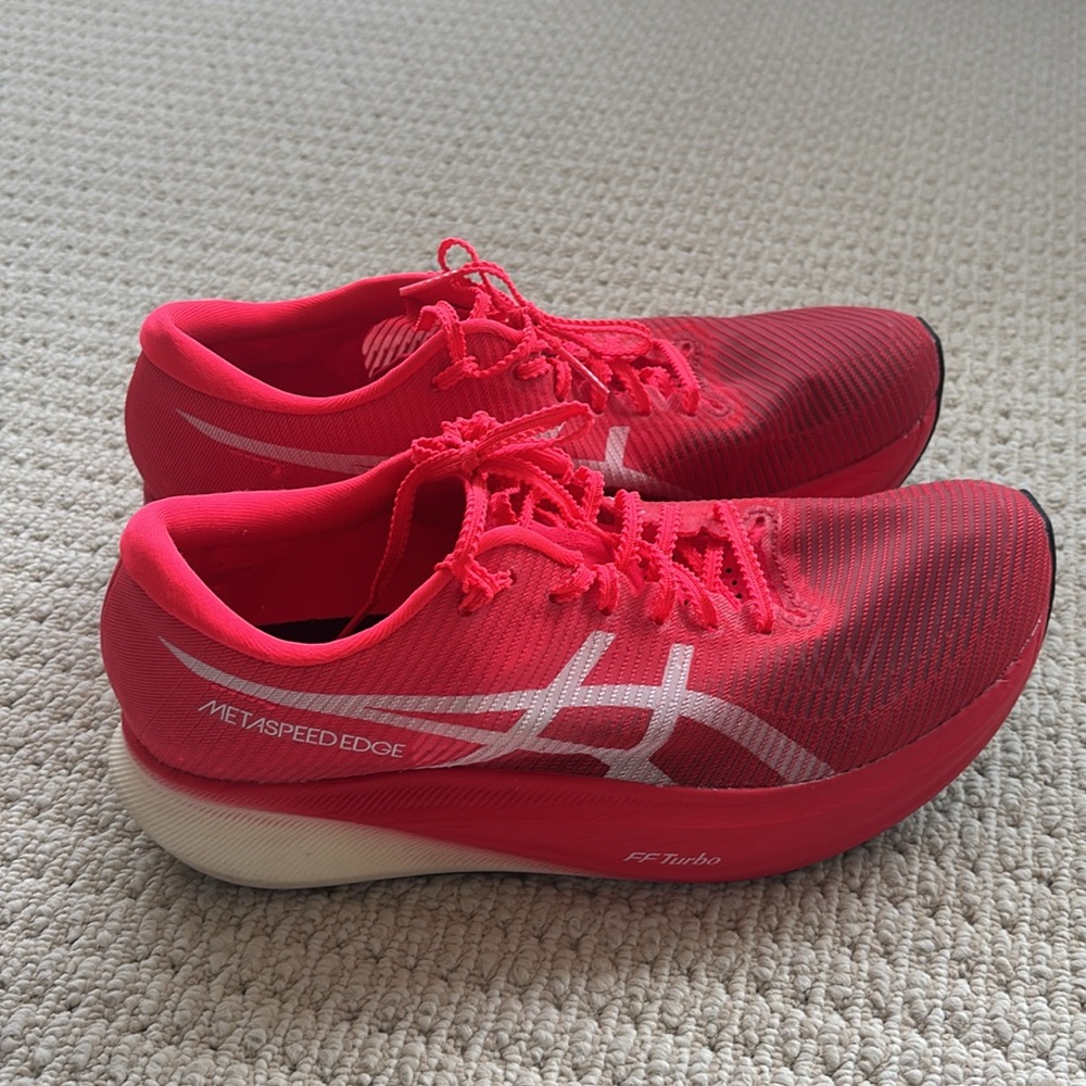 ASICS Metaspeed Edge+ Running Shoe Diva Pink/White 9.5 Wide Women/8 Men 1013A116 - Picture 8 of 10